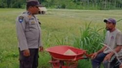 Polisi Kawal Ketahanan Pangan di Desa Giri Tembesi