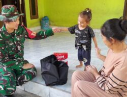 Kepedulian Babinsa Bantu Balita Stunting di Karang Bayan