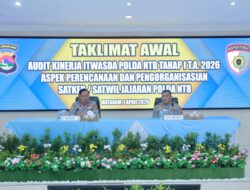 Kapolda NTB Buka Taklimat Awal Audit Kinerja Itwasda 2026, Tekankan Evaluasi untuk Perbaikan Organisasi