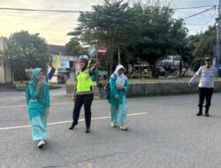 Personel Polsek Rasanae Barat Laksanakan Rawan Pagi, Wujudkan Kamseltibcarlantas di Kota Bima