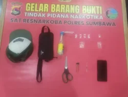 Kerap Transaksi Dirumahnya, Polres Sumbawa Ringkus Pengedar di Plampang dan Amankan 5 Poket Sabu
