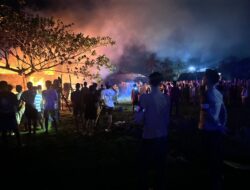 Sat Samapta Polres Bima Kota Sigap Amankan dan Bantu Pemadaman Kebakaran Rumah di Sarata