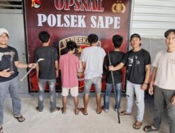 Tim Opsnal Polsek Sape Ungkap Kasus Penganiayaan, Empat Terduga Pelaku Diamankan