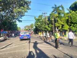 SAT LANTAS POLRES DOMPU LAKSANAKAN PENGAMANAN CAR FREE DAY, ARUS LALU LINTAS TERPANTAU AMAN DAN LANCAR