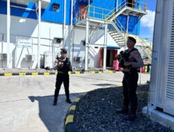 Unit Pamobvit Sat Samapta Polres Bima Kota Laksanakan Pengamanan Objek Vital Nasional PLTMG Bonto Bima