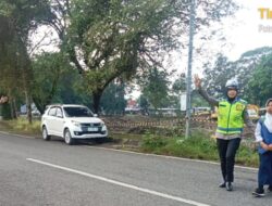 Satlantas Polres Bima Kota Laksanakan Rawan Pagi dan Strong Point di Sejumlah Titik Keramaian