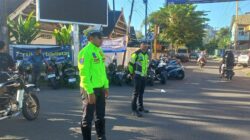 Pengamanan CFD Dompu Berjalan Lancar, Satlantas Hadir Berikan Pelayanan