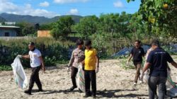 Gerakan Asri Pantai Lakey, Polsek Hu’u Bersama Masyarakat Jaga Kebersihan Lingkungan Wisata