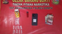 Pengungkapan Kasus Narkoba, Satresnarkoba Polres Dompu Sita 16 Poket Sabu