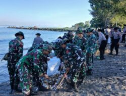Kodim 1606/Mataram Libatkan Ratusan Peserta dalam Karya Bakti dan Donor Darah di Loang Baloq