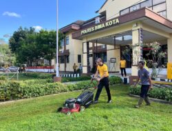 Ciptakan Lingkungan Bersih, Polres Bima Kota Gelar Kurvey Bersama