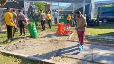 Sat Samapta Polres Bima Kota Laksanakan Kurvei, Wujudkan Lingkungan Mako yang Bersih dan Nyaman
