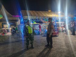 Kehadiran TNI-Polri Bikin Pengunjung Pasar Malam Tenang