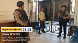 PAMOBVIT SAT SAMAPTA POLRES DOMPU INTENSIFKAN PENGAMANAN DI RSUD DOMPU GUNA WUJUDKAN RASA AMAN BAGI MASYARAKAT