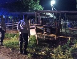 Antisipasi Curi Ternak, Polsek Sekotong Patroli Malam di Batu Kumbu
