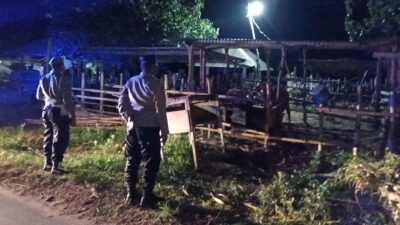 Antisipasi Curi Ternak, Polsek Sekotong Patroli Malam di Batu Kumbu