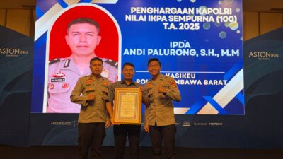 Polres Sumbawa Barat Raih Penghargaan IKPA 100, Kasikeu Terima Langsung dari Kapolda NTB pada Rakernis Keuangan Polri 2026