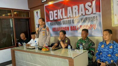 DALAM RANGKA MENYAMBUT HUT BHAYANGKARA SAT RESNARKOBA POLRES DOMPU DEKLARASIKAN KAMPUNG BEBAS NARKOBA