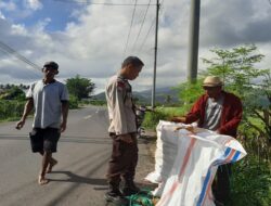 Dukung Program Presiden, Polsek Gerung Dampingi Petani Desa Tempos Maksimalkan Lahan Kosong