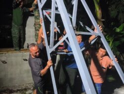 Pemasangan Tiang Pilon Percepat Pembangunan Jembatan Perintis Garuda
