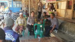 Sambang Terminal Jatibaru, Bhabinkamtibmas Ajak Warga Jaga Kamtibmas