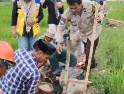 BKTM Polsek Monta Hadir Sosialisasi Program Percepatan Peningkatan Tata Guna Air Irigasi (P3-TGAI) di Desa Binaannya