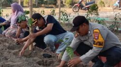 Dukung Ketahanan Pangan Nasional, Bhabinkamtibmas Desa Goa Bersama Pemdes Tanam Bibit Cabai, Tomat dan Terong