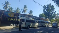 Polsek Pemenang Amankan Jalur Rombongan Kapolda dan Laksanakan Rawan Pagi