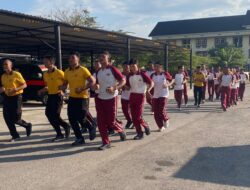 Olahraga Bersama Personel dan ASN, Polres Bima Kota Tingkatkan Kebugaran dan Soliditas