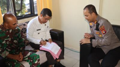 Jaga Kondusivitas Wilayah, Kapolres Bima Kota Gelar Polmas Bersama Camat dan Danramil Wawo