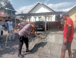 Bhabinkamtibmas Karijawa Bersama Warga Gotong Royong, Perkuat Kemitraan dan Kamtibmas