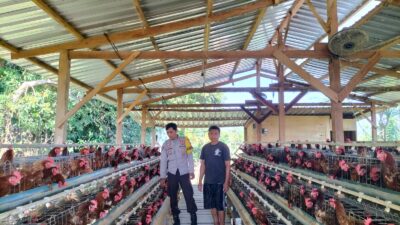 Dukung Program Ketahanan Pangan Bhabinkamtibmas Desa Sakra Selatan Monitoring