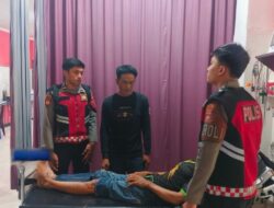 Sat Samapta Polres Sumbawa Sigap Amankan TKP dan Barang Bukti Laka Lantas di Jalan Lintas Sumbawa-Bima