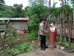 Bhabinkamtibmas Desa Dorebara Pantau Budidaya Sayuran di Pekarangan Warga, Dukung Program Pemerintah