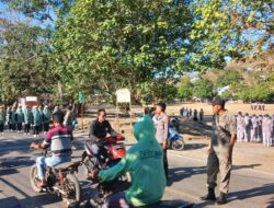 Meriahkan HUT RI ke-81, Polsek Wawo Amankan Gerak Jalan Cepat Tingkat Kecamatan