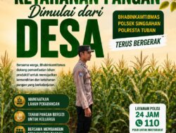 Polsek Singgahan Polresta Tuban Turun Cek Tanaman jagung Warga di Desa Mulyoagung