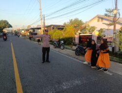 Berikan Rasa Aman ke Pelajar dan Pengguna Jalan, Polsek Buer Gelar Strong Point Pagi di SDN Perenang