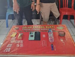 Tim Opsnal Satresnarkoba Polres Dompu Amankan Dua Terduga Pelaku, Sabu 3,63 Gram Disita