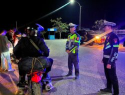 Mencegah Aksi Balapan Liar dan Cegah Potensi Kejahatan Jalanan, Piket Pamapta Polres Bima Kabupaten Optimalkan Patroli KRYD