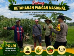 BHABINKAMTIBMAS DESA PACING POLSEK PARENGAN POLRESTA TUBAN SAMBANG PETANI UNTUK MENDUKUNG KETAHANAN PANGAN DAN ASTACITA PRESIDEN RI