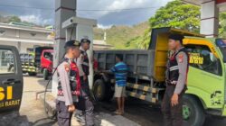 Pastikan Keamanan Objek Vital, Sat Samapta Poores Sumbawa Barat Patroli di SPBU Tanamira