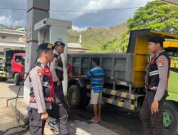 Pastikan Keamanan Objek Vital, Sat Samapta Poores Sumbawa Barat Patroli di SPBU Tanamira