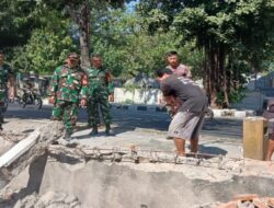 Cegah Pembangunan Mangkrak, Koramil Ampenan Turun Tangan
