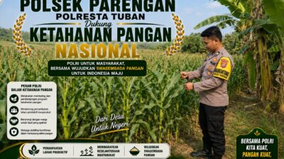 BHABINKAMTIBMAS DESA PACING SAMBANGI LAHAN JAGUNG DI DESA PACING KECAMATAN PARENGAN GUNA DUKUNG KETAHANAN PANGAN.