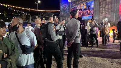 Sat Samapta Polres Bima Kota Laksanakan Pengamanan Pasar Malam di Kawasan Amahami