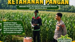 Anggota Bhabinkamtibmas Polsek Senori Polresta Tuban Membantu Proses Pemupukan Jagung Warga Desa Jatisari