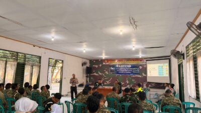Sinergi TNI Polri, Sat Lantas Polres Sumbawa Berikan Sosialisasi Safety Riding dan Driving di Makodim 1607