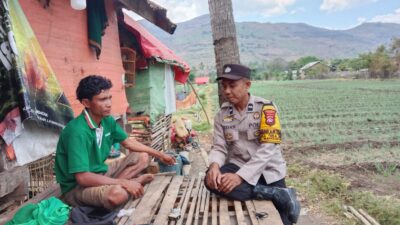BHABINKAMTIBMAS DESA TEKASIRE SAMBANG PETANI, AJAK WARGA DUKUNG KETAHANAN PANGAN DAN CEGAH KARHUTLA