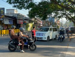 Personel BKO Polda NTB Bersama Sat Samapta Polres Bima Kota Laksanakan Gatur Pagi