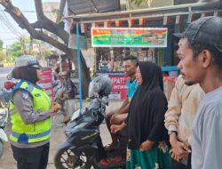 Sat Lantas Polres Bima Kota Sosialisasikan Keselamatan Berlalu Lintas kepada Masyarakat